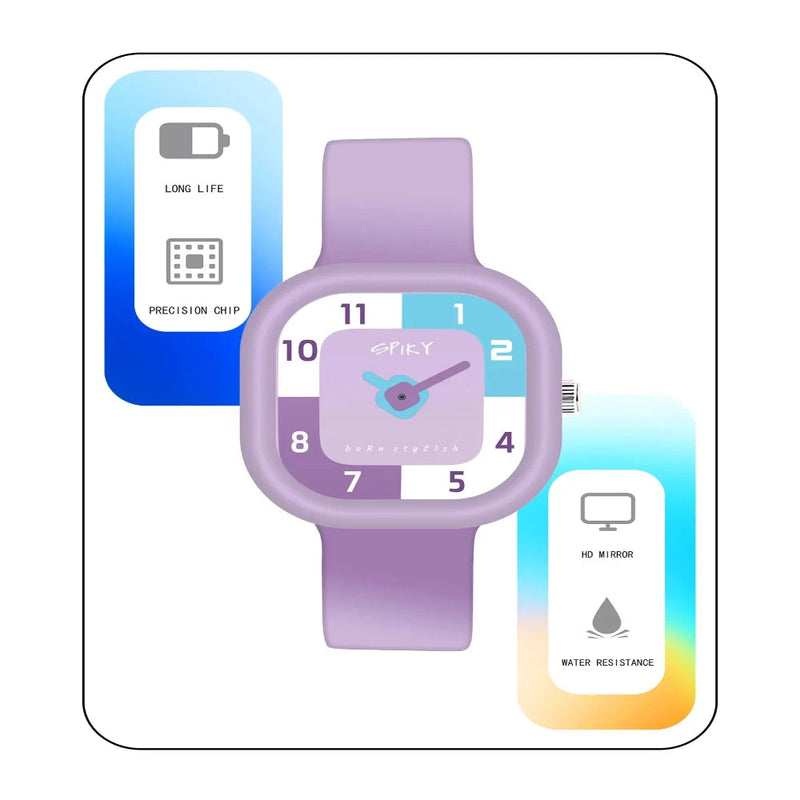 Spiky EVA10 Square Analog Watch for Kids