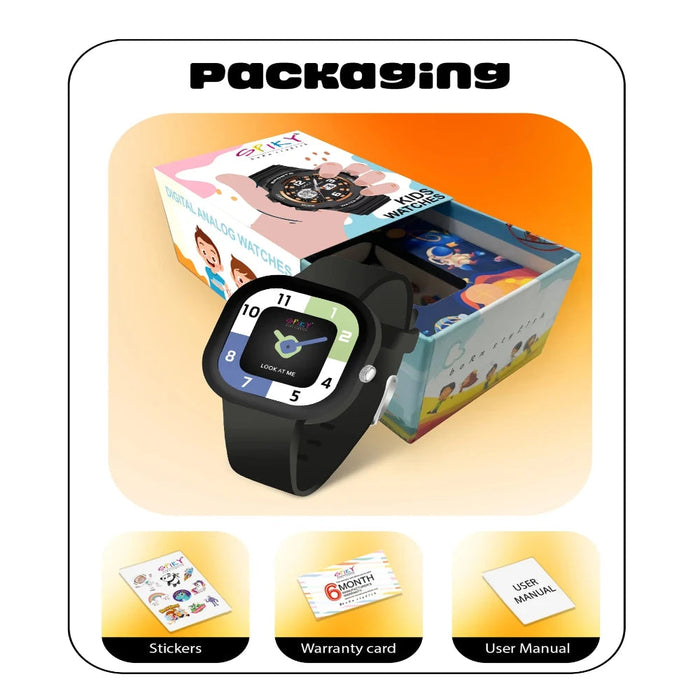 Spiky EVA10 Square Analog Watch for Kids-Novelty Toys-Spiky-Toycra