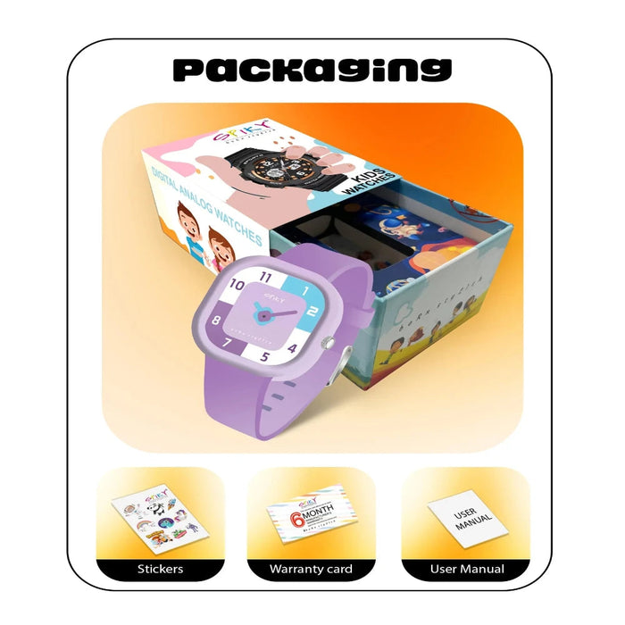 Spiky EVA10 Square Analog Watch for Kids-Novelty Toys-Spiky-Toycra