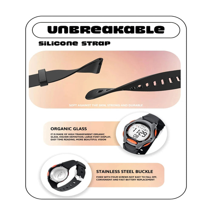 Spiky EVA2 Spkeva Round Digital Kids Sports Watch-Novelty Toys-Spiky-Toycra