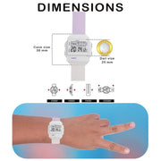 Spiky EVA34 Square Digital Sports Watch for Kids