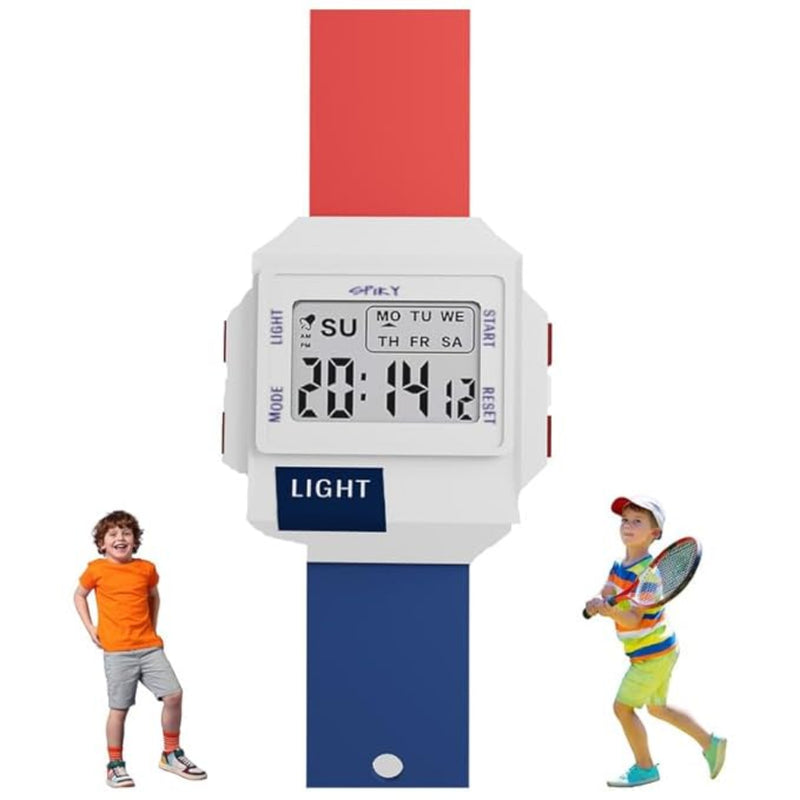 Spiky EVA34 Square Digital Sports Watch for Kids
