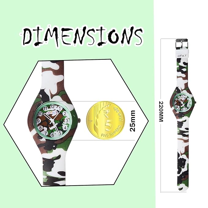 Spiky EVA38 Round Casual Analog Kids Watch