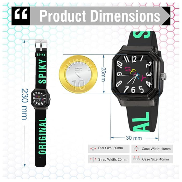 Spiky EVA40 Square Analog Watch for Kids-Novelty Toys-Spiky-Toycra