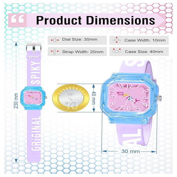 Spiky EVA40 Square Analog Watch for Kids-Novelty Toys-Spiky-Toycra
