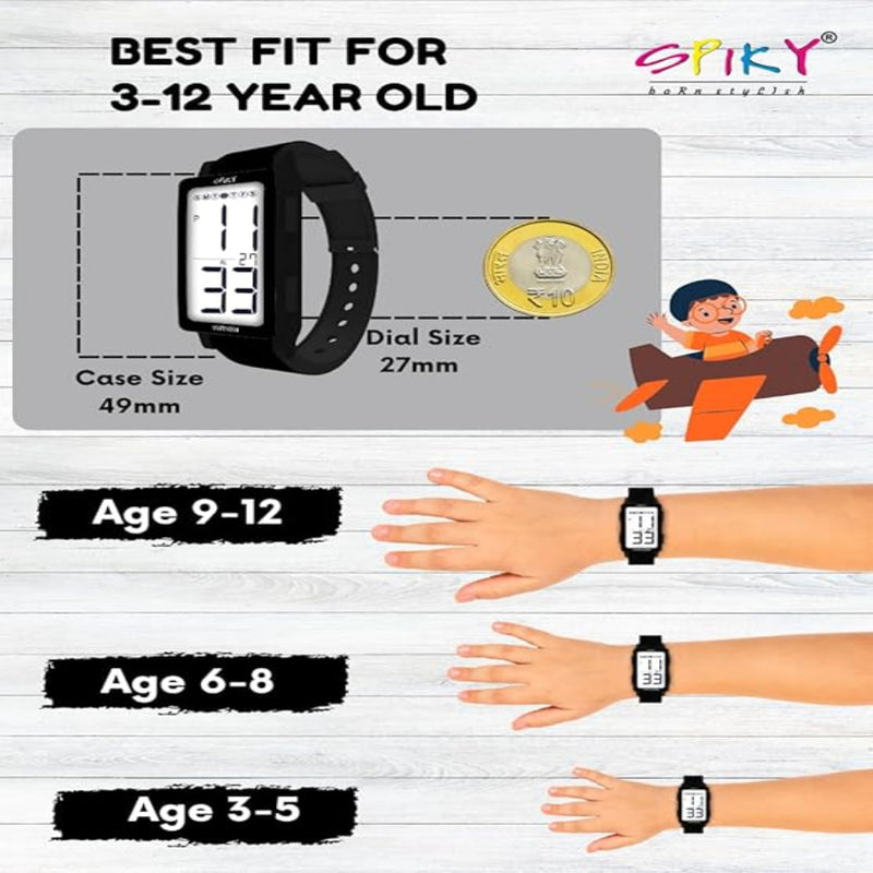 Spiky EVA44 Multi-functional Digital Sports Watch for Kids