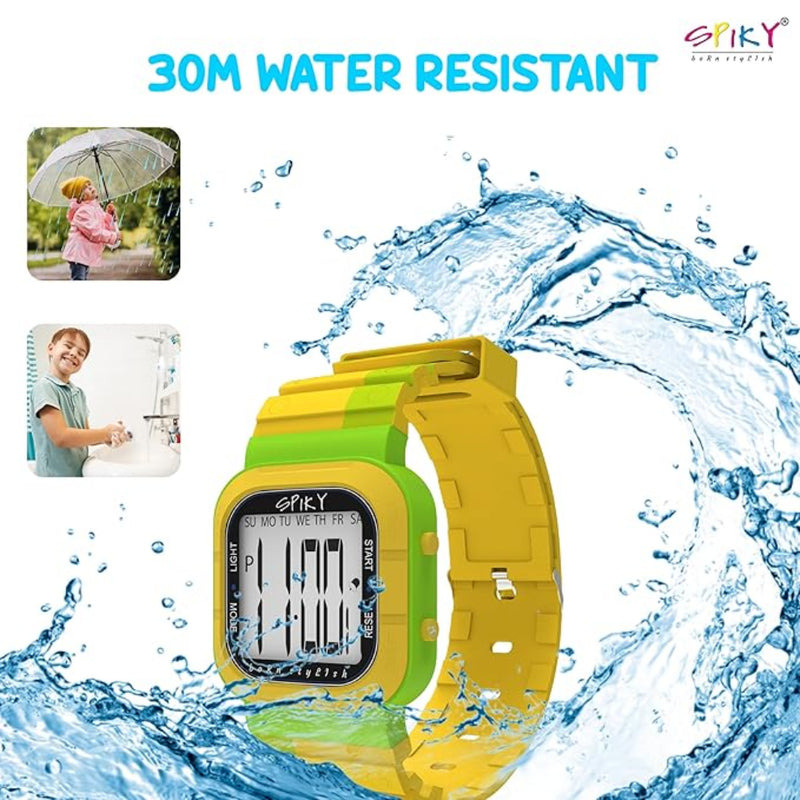 Spiky EVA45 Multi-functional Digital Watch for Kids Boys and Girls