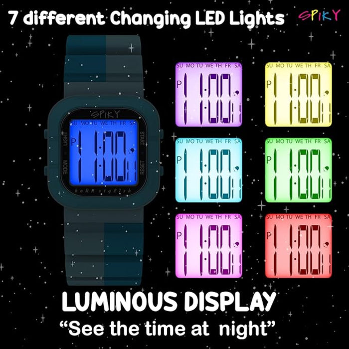 Spiky EVA45 Multi-functional Digital Watch for Kids Boys and Girls-Novelty Toys-Spiky-Toycra