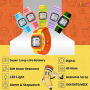 Spiky EVA45 Multi-functional Digital Watch for Kids Boys and Girls