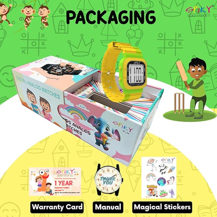 Spiky EVA45 Multi-functional Digital Watch for Kids Boys and Girls-Novelty Toys-Spiky-Toycra