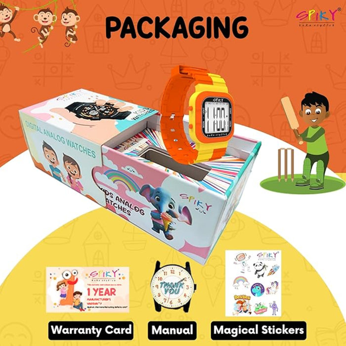 Spiky EVA45 Multi-functional Digital Watch for Kids Boys and Girls-Novelty Toys-Spiky-Toycra