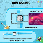 Spiky EVA45 Multi-functional Digital Watch for Kids Boys and Girls