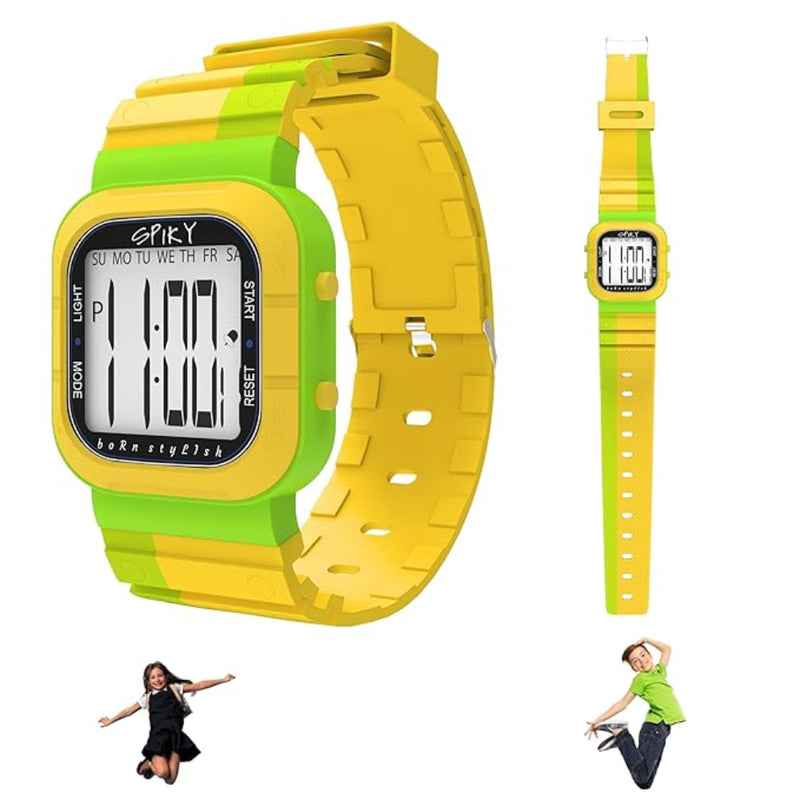 Spiky EVA45 Multi-functional Digital Watch for Kids Boys and Girls