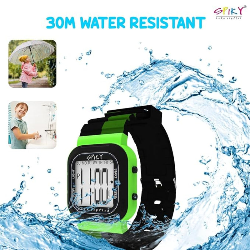 Spiky EVA45 Multi-functional Digital Watch for Kids Boys and Girls