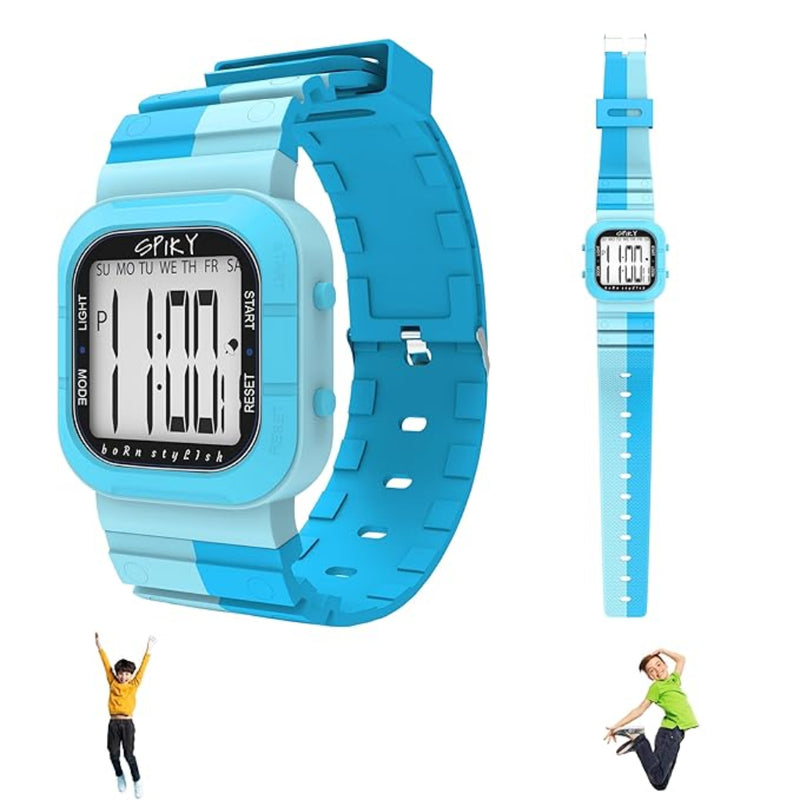 Spiky EVA45 Multi-functional Digital Watch for Kids Boys and Girls