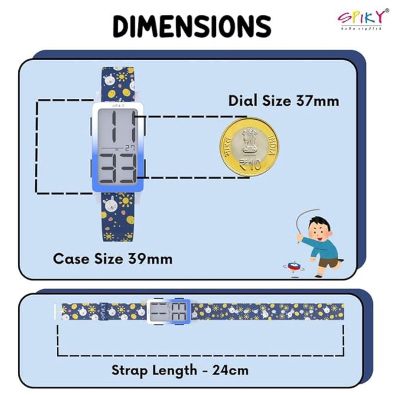 Spiky EVA46 Multi-functional Digital Sports Watch for Kids
