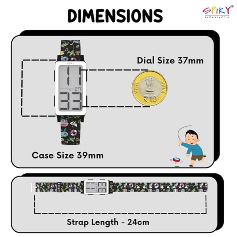 Spiky EVA46 Multi-functional Digital Sports Watch for Kids