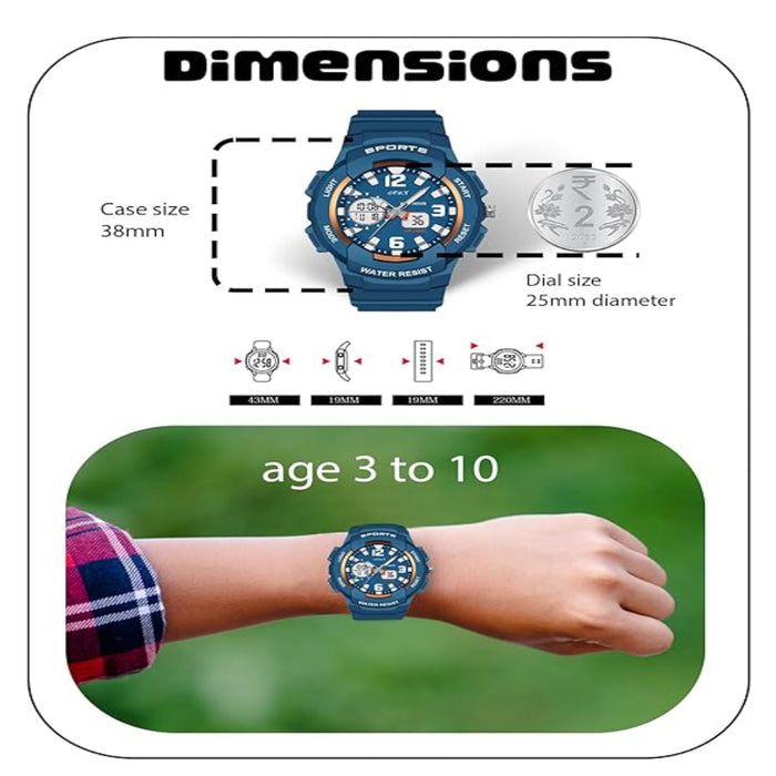 Spiky EVA6 Analog & Digital Sporty Watch-Novelty Toys-Spiky-Toycra