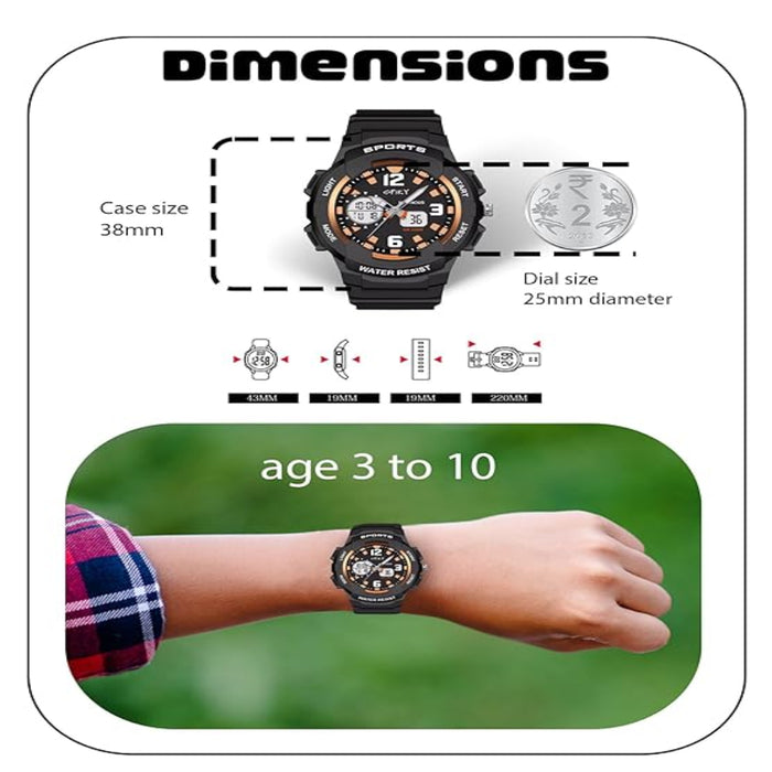Spiky EVA6 Analog & Digital Sporty Watch-Novelty Toys-Spiky-Toycra