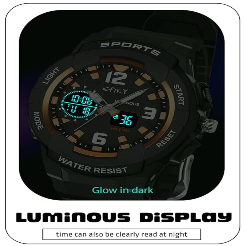 Spiky EVA6 Analog & Digital Sporty Watch