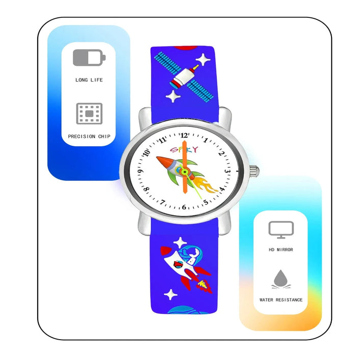 Spiky EVA9 Round Strap Analog & Digital Watch-Novelty Toys-Spiky-Toycra