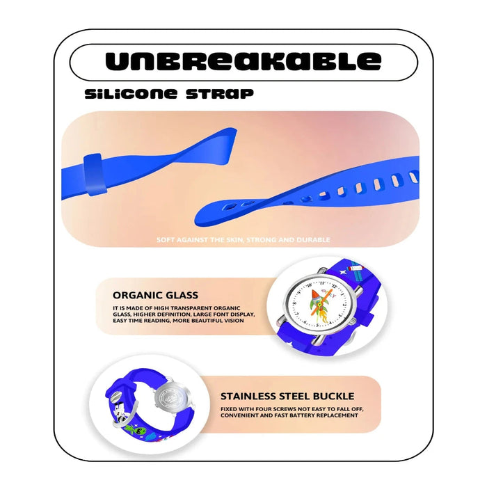 Spiky EVA9 Round Strap Analog & Digital Watch-Novelty Toys-Spiky-Toycra