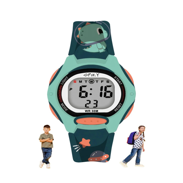 Spiky Eva18 Printed Strap Round Sports Digital Watch-Novelty Toys-Spiky-Toycra
