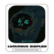Spiky Eva18 Printed Strap Round Sports Digital Watch