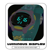 Spiky Eva18 Printed Strap Round Sports Digital Watch