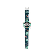 Spiky Eva18 Printed Strap Round Sports Digital Watch