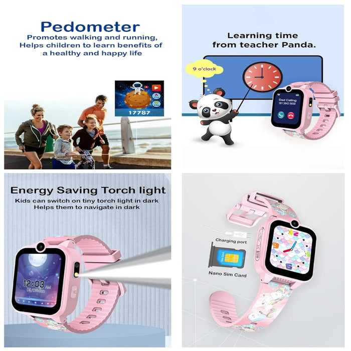 Spiky Griffin Calling Feature Loaded Smartwatch - Pink