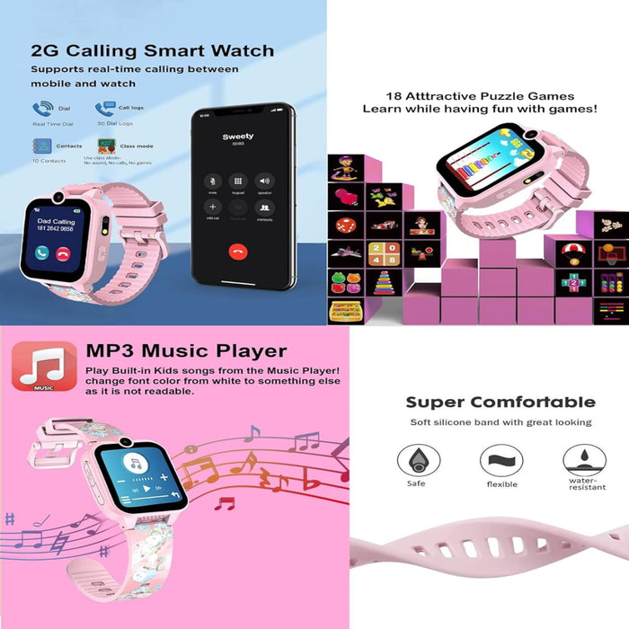 Spiky Griffin Calling Feature Loaded Smartwatch - Pink