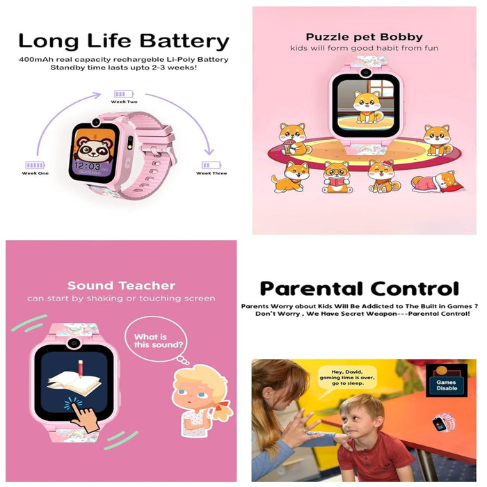 Spiky Griffin Calling Feature Loaded Smartwatch - Pink