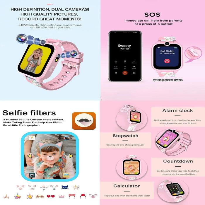 Spiky Griffin Calling Feature Loaded Smartwatch - Pink