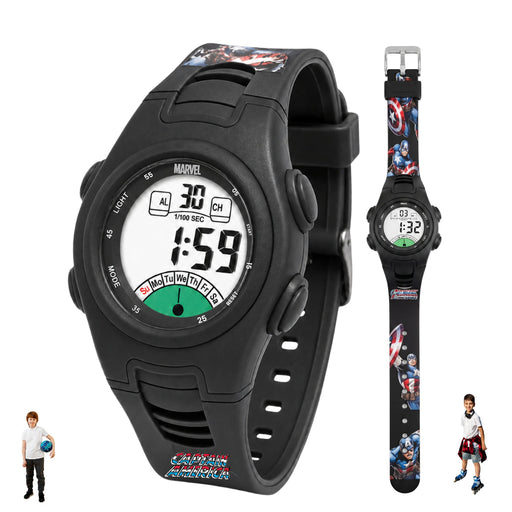 Spiky MV07 Round Dial Sports Watch with 7 Multicolor Luminous Display
