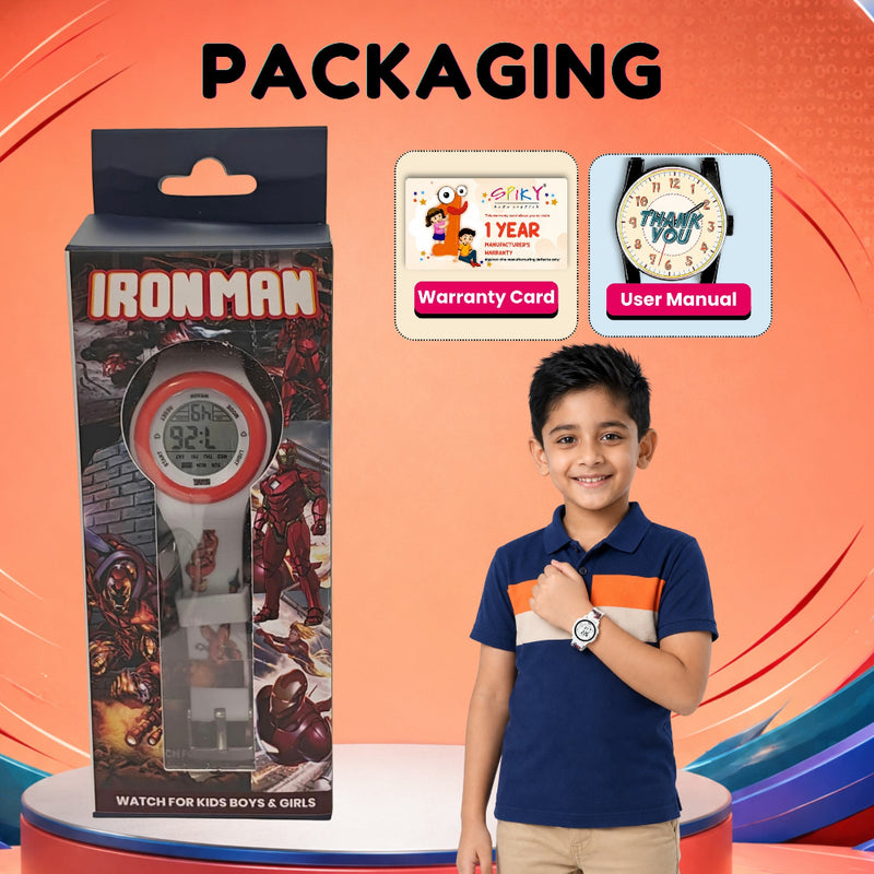 Spiky MV10 Round Kids Digital Watch For Boys & Girls