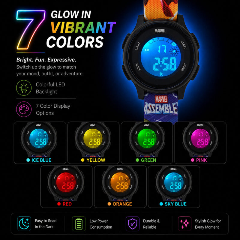 Spiky MV10 Round Kids Digital Watch For Boys & Girls