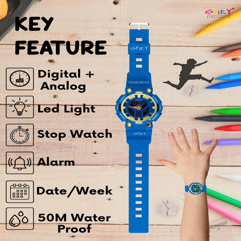 Spiky Premium Analog-Digital Watch For Kids EVA31