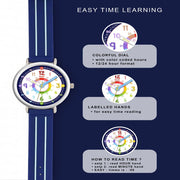 Spiky Round Kids Colorful Time Teaching Analog Watch For Children Boys And Girls