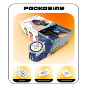 Spiky Round Kids Colorful Time Teaching Analog Watch For Children Boys And Girls