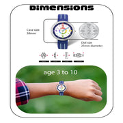 Spiky Round Kids Colorful Time Teaching Analog Watch For Children Boys And Girls