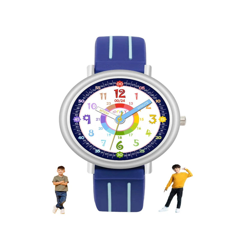 Spiky Round Kids Colorful Time Teaching Analog Watch For Children Boys And Girls