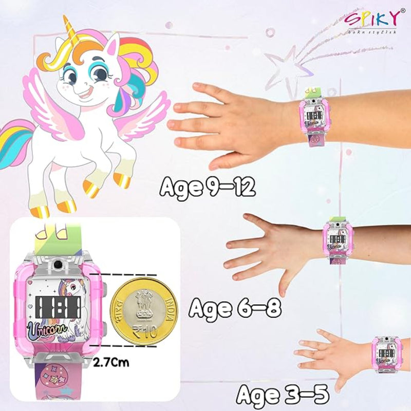 Spiky SD04 Square Digital Watch for Kids Boys and Girls