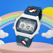 Spiky Spkeva25 Unique Printed Square Multi Functional Sports Digital Watch