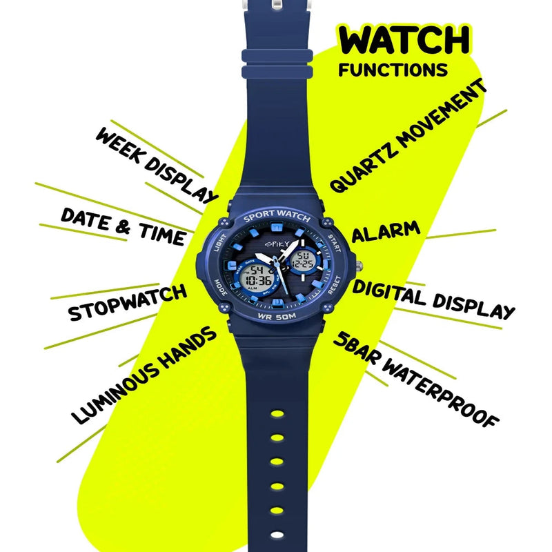 Spiky SPKEVA29 Round Multifunctional Digital Sports Watch