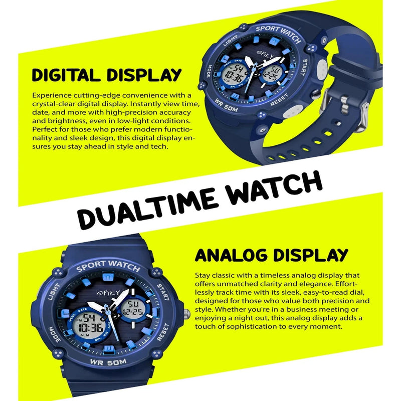 Spiky SPKEVA29 Round Multifunctional Digital Sports Watch