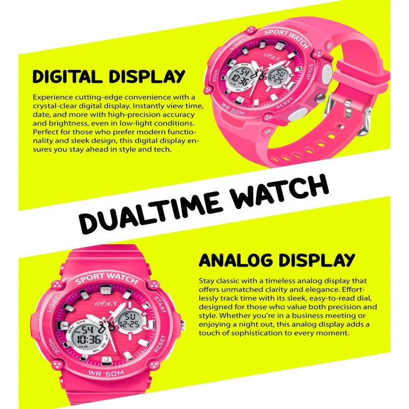 Spiky SPKEVA29 Round Multifunctional Digital Sports Watch