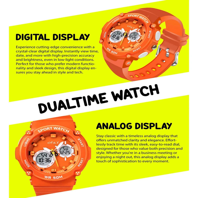 Spiky SPKEVA29 Round Multifunctional Digital Sports Watch
