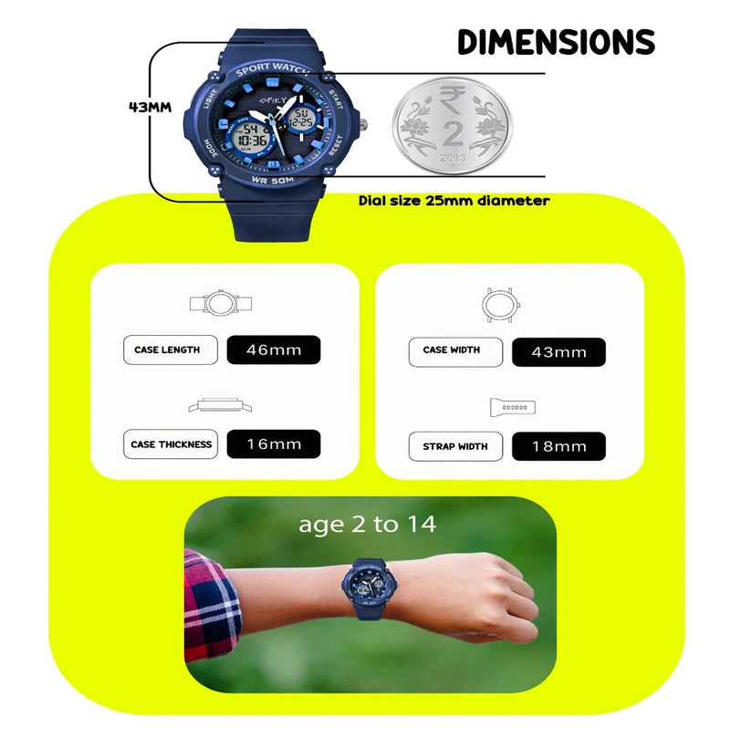 Spiky SPKEVA29 Round Multifunctional Digital Sports Watch