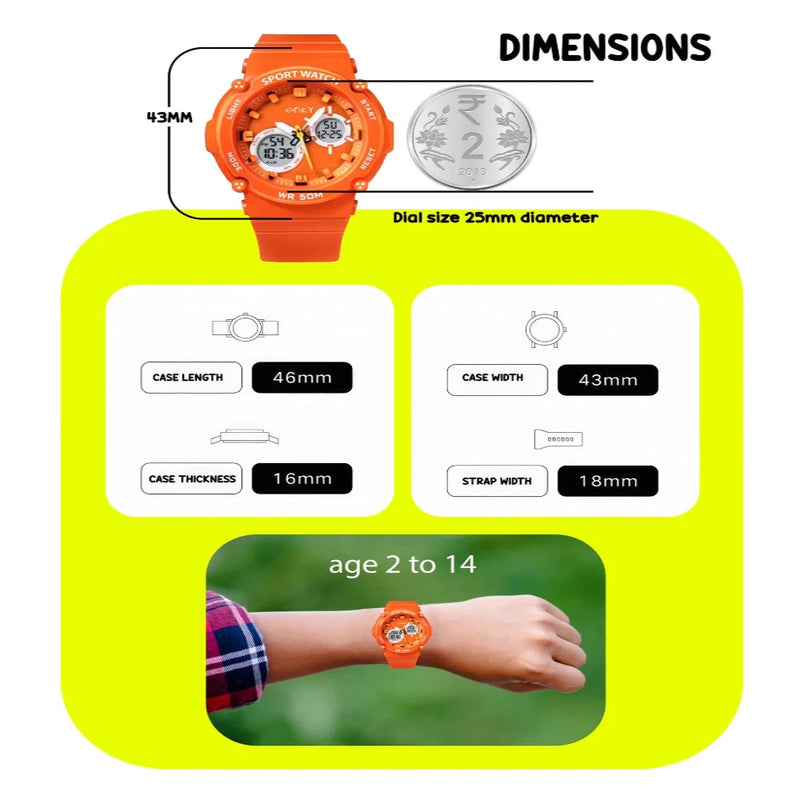 Spiky SPKEVA29 Round Multifunctional Digital Sports Watch